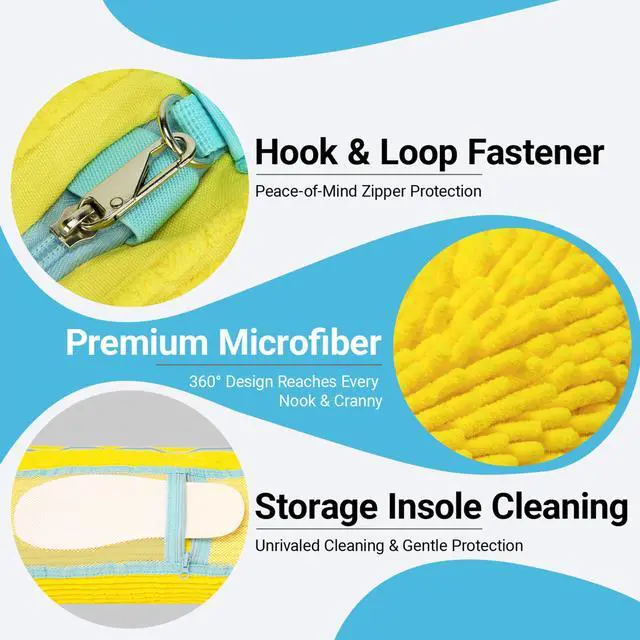 Alt view image 4 of 7 - Shoe Washing Machine Bag, 2 Pack Reusable Shoe Laundry Bags for Washer & Dryer, Extra Large Sneaker Cleaning Bags with Zipper Protection, Mesh Design for Deep Cleaning, Yellow