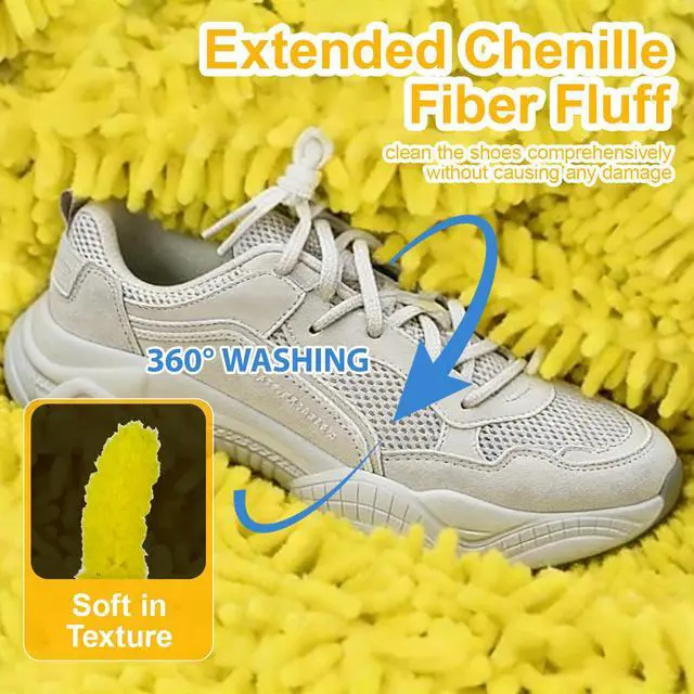 Alt view image 2 of 7 - Shoe Washing Machine Bag Reusable Laundry Shoe Bag for Sneakers, Running Shoes & White Shoes, Helps Protect Against Deformation, Scratches & Washer Damage(Yellow 2pcs)