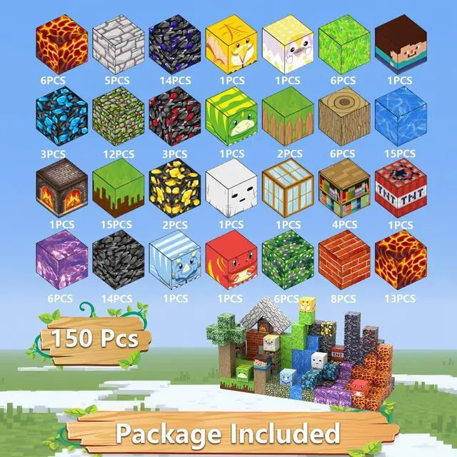 Alt view image 4 of 7 - 150 PCS Magnetic Building Blocks - Cross Town Magnetic Building Blocks STEM Toy for Kids,Educational Construction Game Gift for Boys and Girls Age 3-12