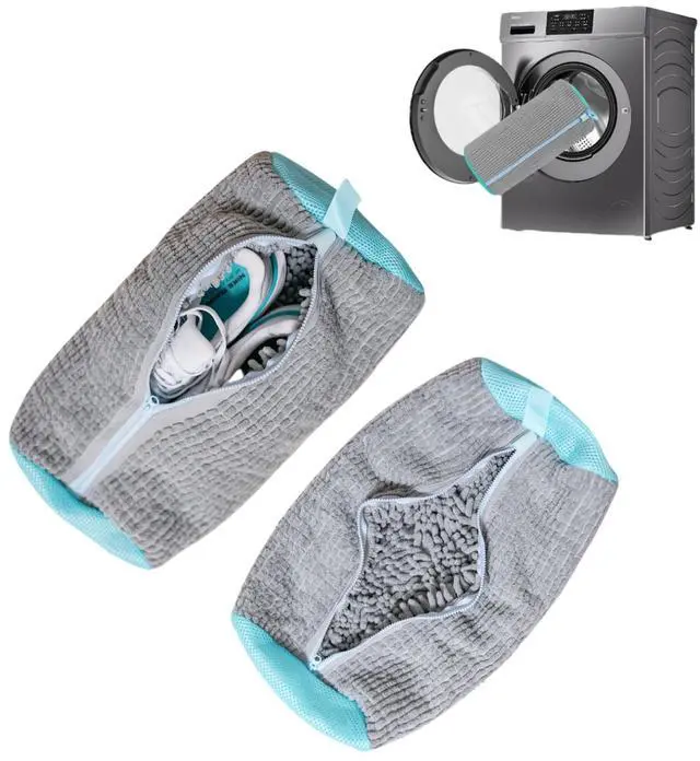 Main image of Shoe Washing Machine Bag: Shoe Washing Bag Keeps Clean - Reusable Laundry Shoe Bag for Sneaker Tennis Shoes Unstain Cleaner Kit(Grey 2 Pcs)