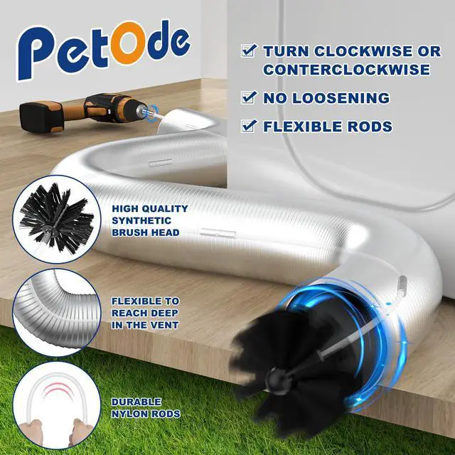 Alt view image 4 of 7 - 32 Feet Dryer Vent Cleaner Kit, Enhanced Flexible Quick Snap Brush with Drill Attachment for Effective Cleaning, 360 Degree Rotation Without Loosening, Use with or Without a Power Drill