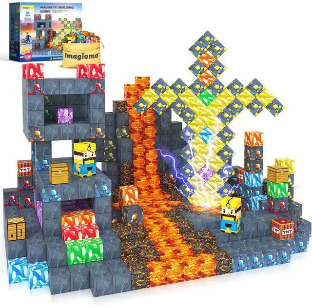 Main image of Magnetic Blocks - Build Mine Magnet World (100pcs)
