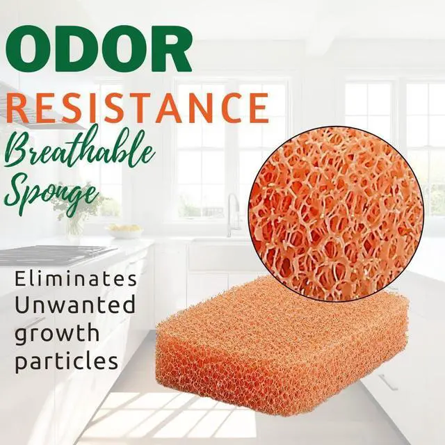 Alt view image 3 of 6 - Silicone Dish Sponge Scrubbers, Fresh Peach Scent, Non-Scratch, Odor-Resistant, Durable Dish Sponges for Kitchen 3pk