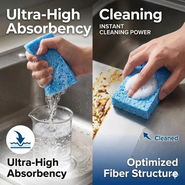 Alt view image 2 of 5 - 36 Pk Pop-Up Compressed Cellulose Sponges
