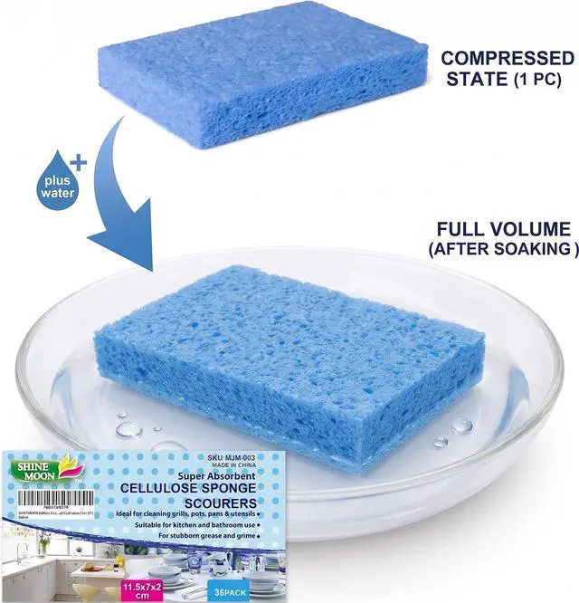 Alt view image 4 of 5 - 36 Pk Pop-Up Compressed Cellulose Sponges