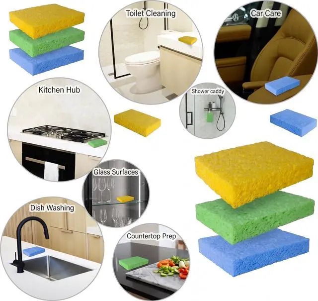 Alt view image 5 of 5 - 36 Pk Pop-Up Compressed Cellulose Sponges