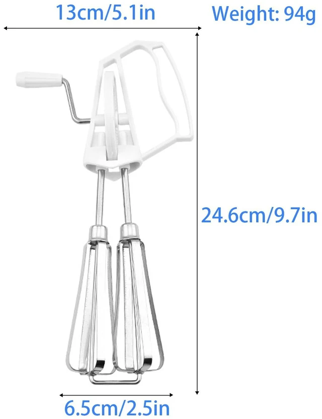 Alt view image 3 of 7 - Egg Beater Mixer,Stainless Steel Rotary Hand Whip Whisk Hand Mixer Plus Egg Beater Cooking Tool Suitable For Kitchen Gadget