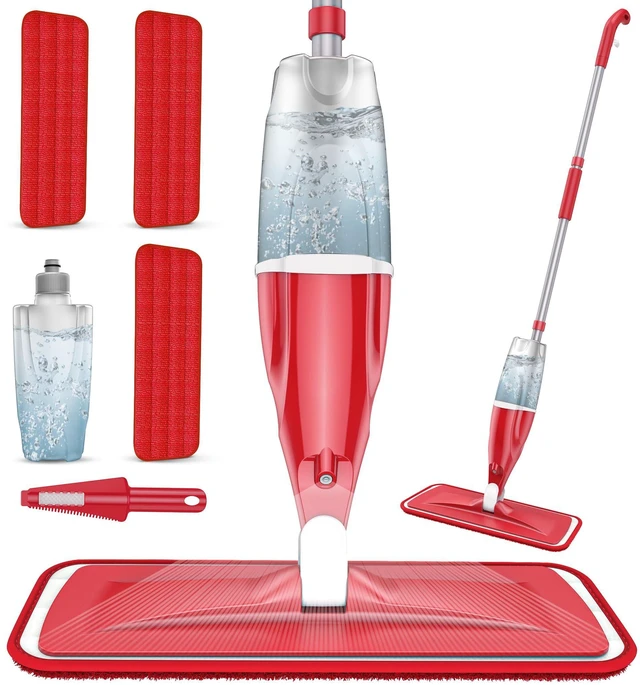 Main image of Spray Mops for Floor Cleaning: Microfiber Wet Dust Mop Hardwood Floor Mop 3 Washable Pads for Swiffer PowerMop, Floor Mops with Sprayer Multi-purpose, for Wood Laminate Ceramic Tiles Multi-surface
