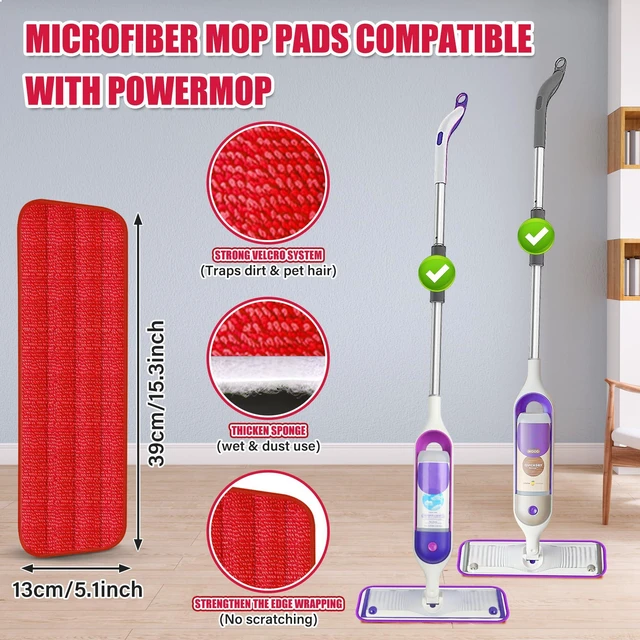 Alt view image 5 of 7 - Spray Mops for Floor Cleaning: Microfiber Wet Dust Mop Hardwood Floor Mop 3 Washable Pads for Swiffer PowerMop, Floor Mops with Sprayer Multi-purpose, for Wood Laminate Ceramic Tiles Multi-surface