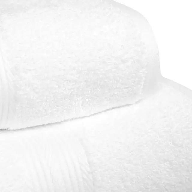 Alt view image 4 of 5 - 6-Piece Oversized Highly Absorbent Fade-Resistant Towel Set, 100% Cotton Towels for Bathroom, Soft, 2 Bath Towels, 2 Hand Towels, 2 Washcloths, White