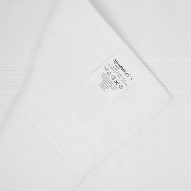 Alt view image 3 of 5 - 6-Piece Oversized Highly Absorbent Fade-Resistant Towel Set, 100% Cotton Towels for Bathroom, Soft, 2 Bath Towels, 2 Hand Towels, 2 Washcloths, White