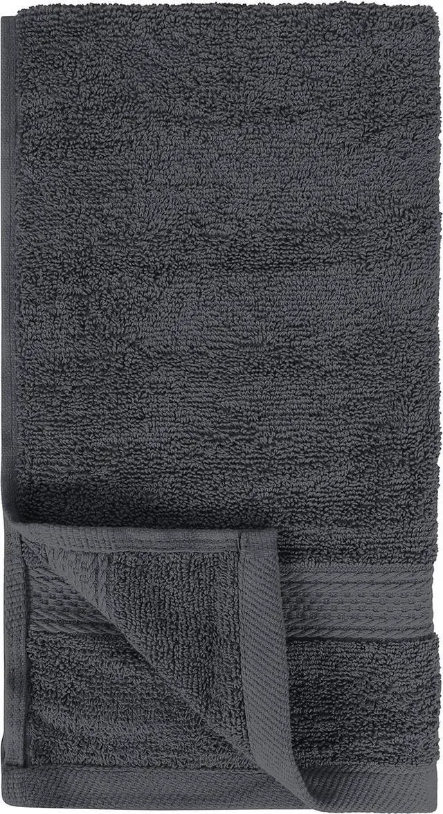 Alt view image 6 of 7 - 6 Pack Premium Hand Towels Set, 16 by 28 inches, 100% Ring Spun Cotton, Ultra Soft and Highly Absorbent 600GSM Towels for Bathroom, Gym, Shower, Hotel, and Spa, Grey