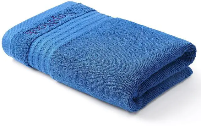 Main image of Luxury Turkish Cotton Hand Towel 19x39 Inch, Bath Towels Spa Quality, High Absorbency and Ultra Plush, Large Size for Hotel and Home Bathroom Blue
