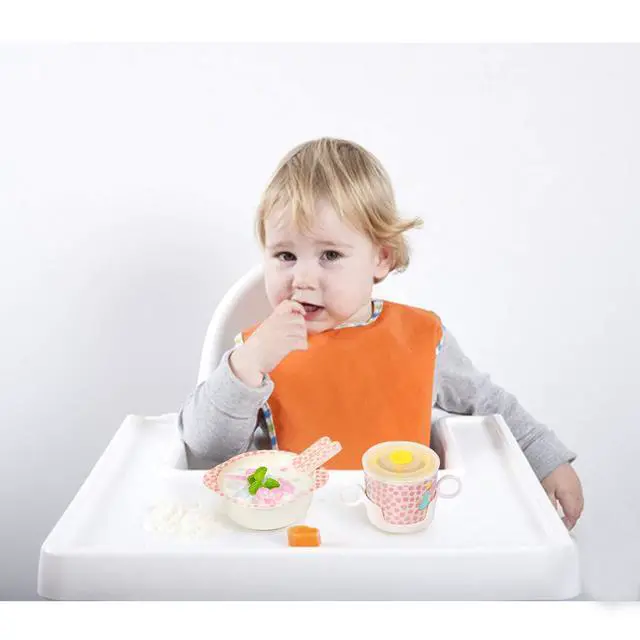 Alt view image 7 of 7 - 7Pcs/Set Bamboo Kids Dinnerware Set - Children Dishes - Food Plate Bowl Cup Spoon Fork Set Dishware, Cartoon Tableware, Dishwasher Safe Kids Healthy Mealtime, BPA Free
