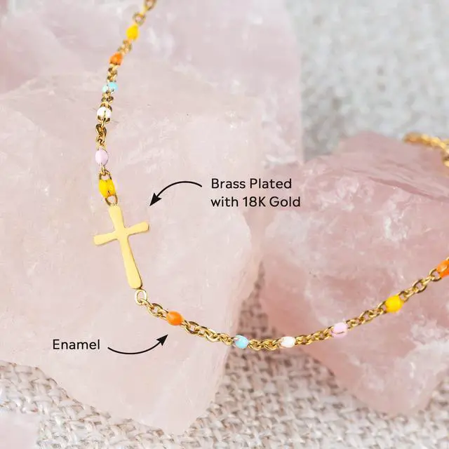 Alt view image 5 of 7 - Christian Gifts for Women, Religious Confirmation and Baptism Gifts, Cross Bracelet for Women, Easter Gift, Encouragement Present, Christian Jewelry