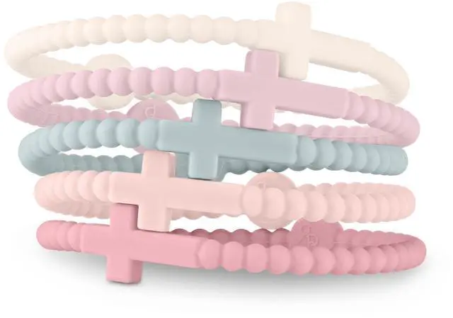 Main image of Jesus Bracelets - Cross Silicone Bracelet (Dreamy, Small)