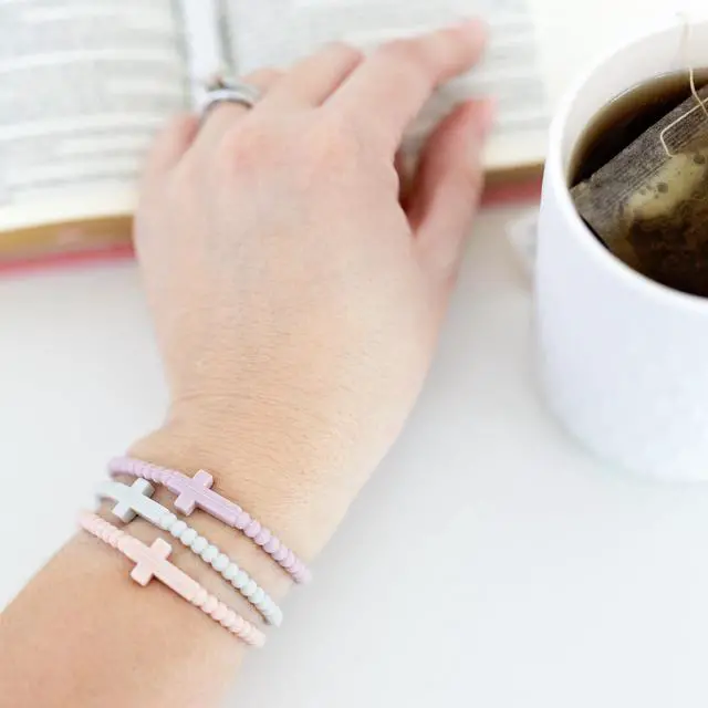 Alt view image 4 of 4 - Jesus Bracelets - Cross Silicone Bracelet (Dreamy, Small)