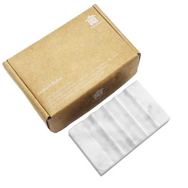 Alt view image 4 of 4 - WeDoDecor Real Marble Soap Dish for Shower Stone Tray Small Bar Soap Holder with Self Draining | Non-Slip, Luxury Bath Room Accessories (White)