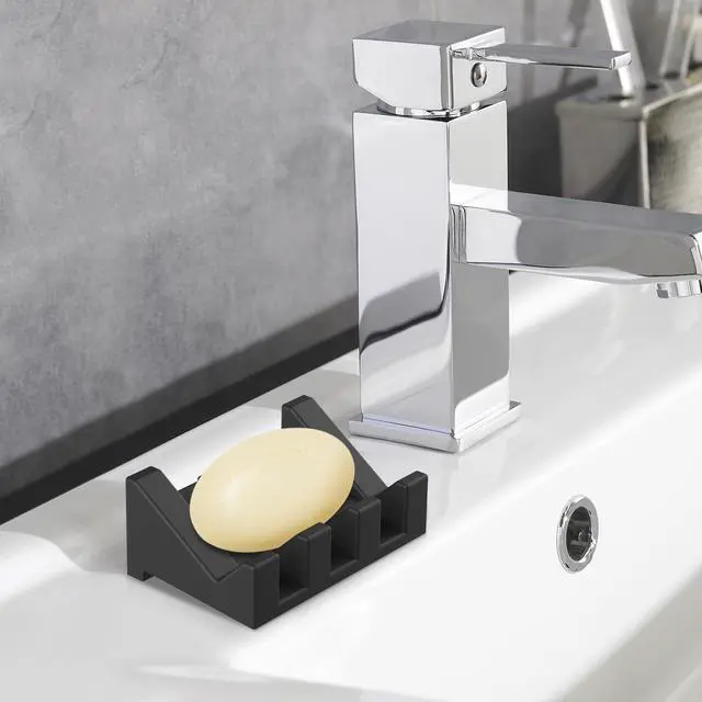 Alt view image 5 of 6 - Silicone Self Draining Soap Holder Set, 3 Soap Dishes for Bar Soap, Drying Keep Soap Clean