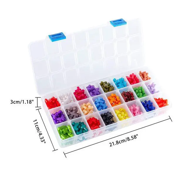 Alt view image 7 of 7 - 480pcs Acrylic Cross Beads 24 Color Easter Chunky Beads Colorful Cross Charms Spacer Loose Beads for Eid Mubarak Ramadan Christmas Decoration Jewelry Necklace Bracelets Earring Making