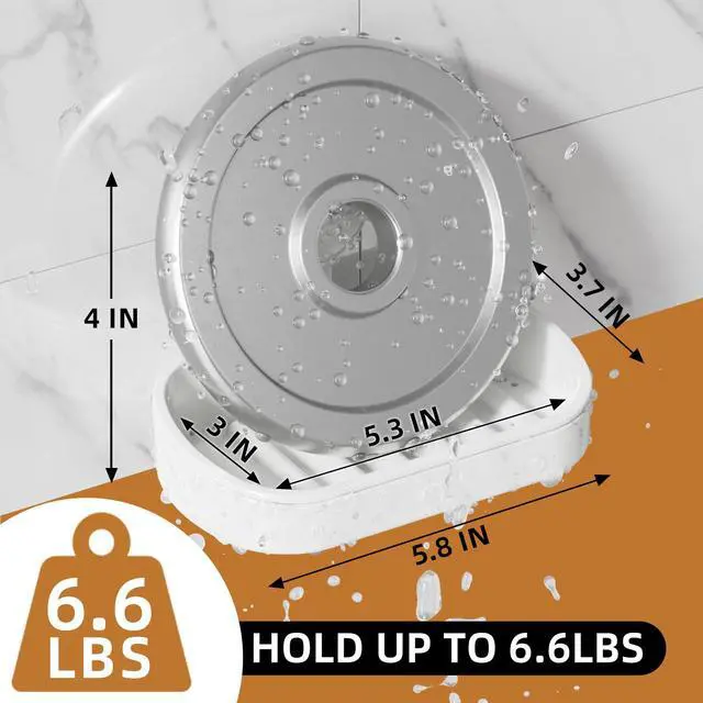 Alt view image 4 of 6 - Soap Dish Holder for Shower Suction Cup Wall Mounted Self Draining NO-Drilling Removable Bar Soap Sponge Holder for Bathroom Bathtub Kitchen Sink Waterproof Strong Vacuum Suction Adhesion