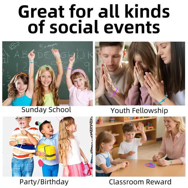 Alt view image 6 of 7 - 24Pcs Rubber Cross Bracelets for Kids & Adults Silicone Jesus Bracelet Stretchable Rubber Wristbands for Easter,Christmas, Baptism, Church Party Favors, Christian Gifts (24 Colors)