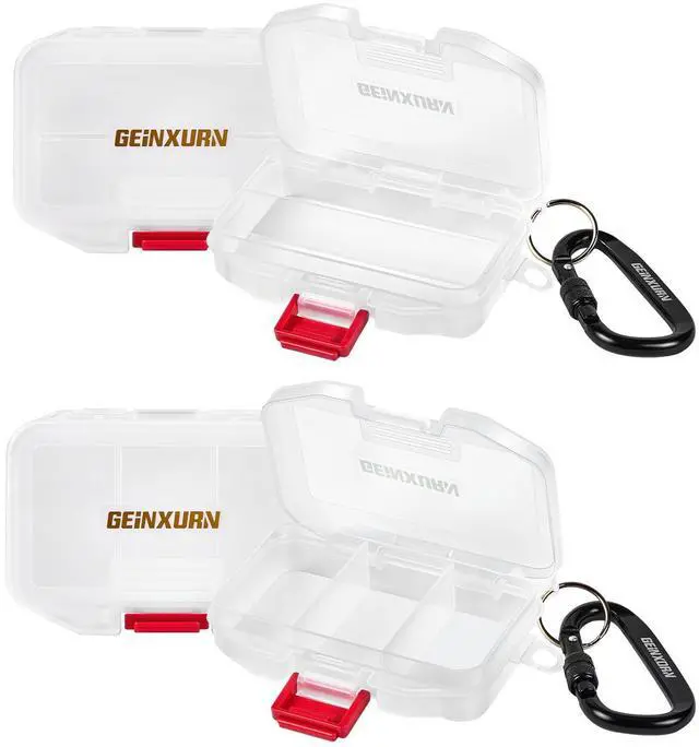 Main image of Small Parts Organizer, 4Pcs Plastic Transparent Portable Tools Boxes with Dividers for Small Accessories Storage Cases