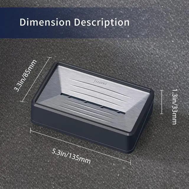 Alt view image 4 of 6 - Soap Dish Tray with Drain, Stainless Steel Soap Bar Holder for Bathroom Shower Kitchen Sink, Double Layer Draining Soap Container Box with Suction Cups