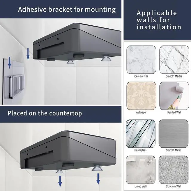 Alt view image 5 of 6 - Soap Dish Tray with Drain, Stainless Steel Soap Bar Holder for Bathroom Shower Kitchen Sink, Double Layer Draining Soap Container Box with Suction Cups