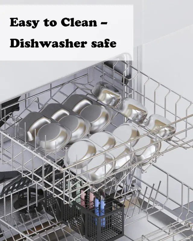 Alt view image 7 of 7 - 2PCS Stainless Steel Toddler Plates with 2 Dividers, Kids Plates for Snack Portion Control, Small Divided Plate for Baby Feeding & Adults Camping, Non-toxic Dishwasher Safe Metal Dish