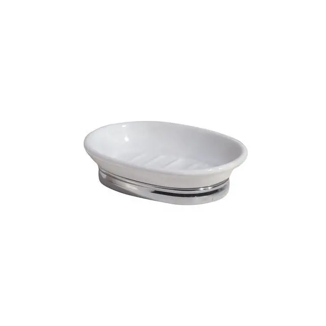 Alt view image 2 of 4 - Soap Dish for Bar Soap York Collection White