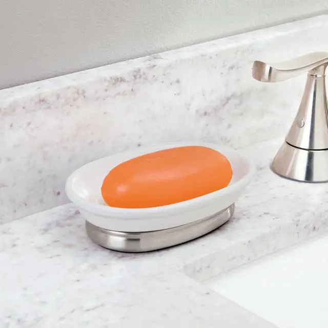 Alt view image 3 of 4 - Soap Dish for Bar Soap York Collection White