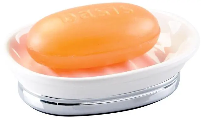 Main image of Soap Dish for Bar Soap York Collection White