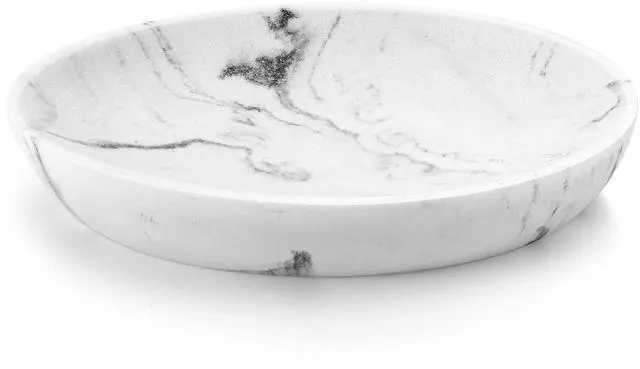 Main image of Soap Dish, Resin Soap Tray Soap Holder Container Box, Marble Pattern Oval Soap Plate Case, Sponge Dish Scrubbers Tray Holder for Bathroom Vanity Shower Kitchen Sink Counter Top, Gravel White