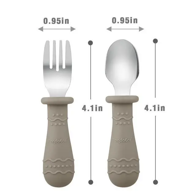 Alt view image 4 of 7 - 9-Piece Toddler Plates & Utensils Set, 3-Pack Suction Plates with 3 Spoons & 3 Forks, Silicone Baby Feeding Set