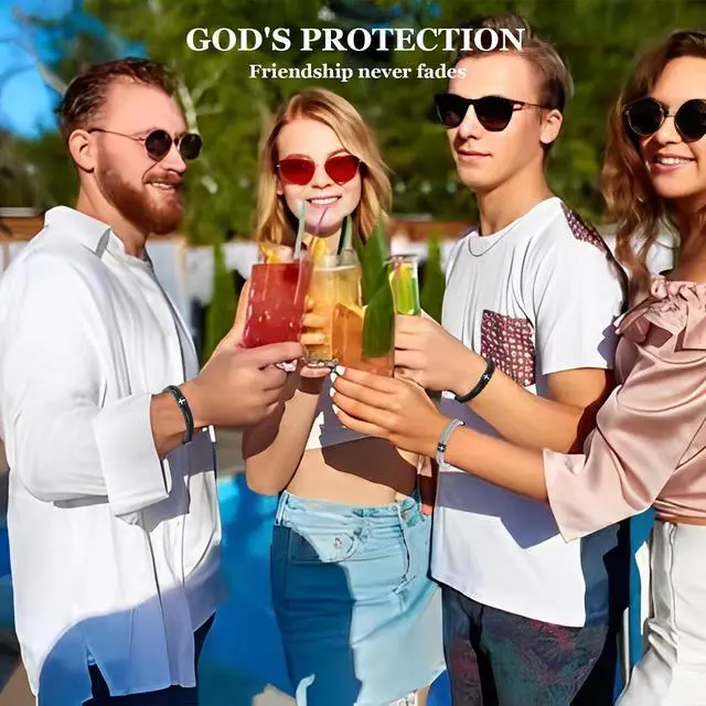 Alt view image 4 of 6 - 4Pcs WWJD Bracelets, Cross Bracelet for Men, Adjustable Braided Christian Bracelet for Men. Fashion Jesus Bracelets. Christian Gifts for men