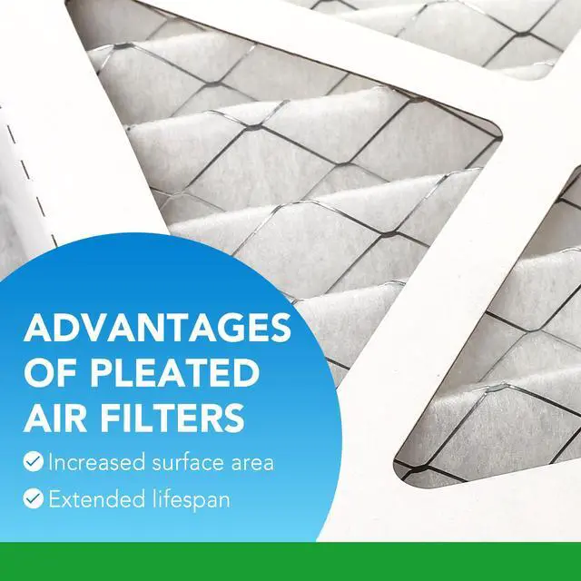 Alt view image 3 of 7 - 14x14x1 Air Filter MERV 8 4-Pack, Electrostatic Pleated Furnace & AC Filter, Captures Dust, Pet Hair, Pollen, Actual Size: 13.75"x13.75"x0.75"