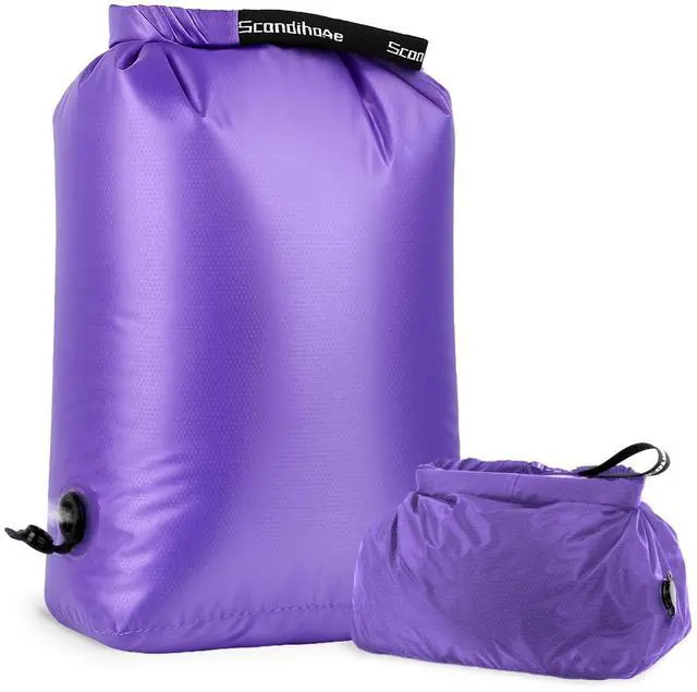 Main image of Travel Laundry Bag, Pump Free Vacuum Storage Bag Reusable Compression Dirty Clothes Travel Bag Waterproof Wet Dry Bags Large Capacity Space Saver Bags Camp Clothes Organizer (1 Pcs)(Purple, L)