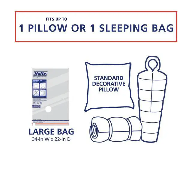 Alt view image 6 of 7 - Vacuum Bags for Clothes 4 Pack, Space Saving Large Vacuum Storage Bags (34 X 22 Inches) Compression Seal for Bedding, Travel Pump Included (4 Large Heavy Duty)