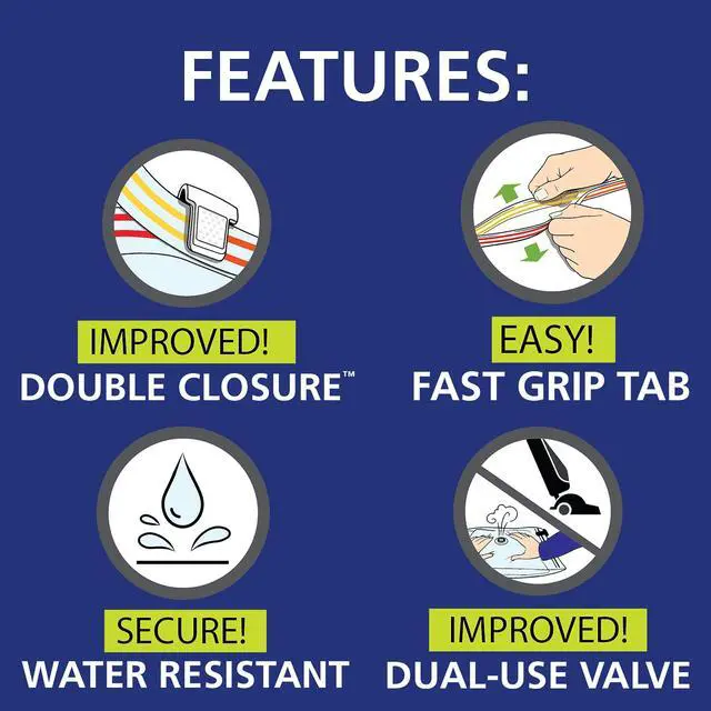 Alt view image 7 of 7 - Vacuum Bags for Clothes 4 Pack, Space Saving Large Vacuum Storage Bags (34 X 22 Inches) Compression Seal for Bedding, Travel Pump Included (4 Large Heavy Duty)