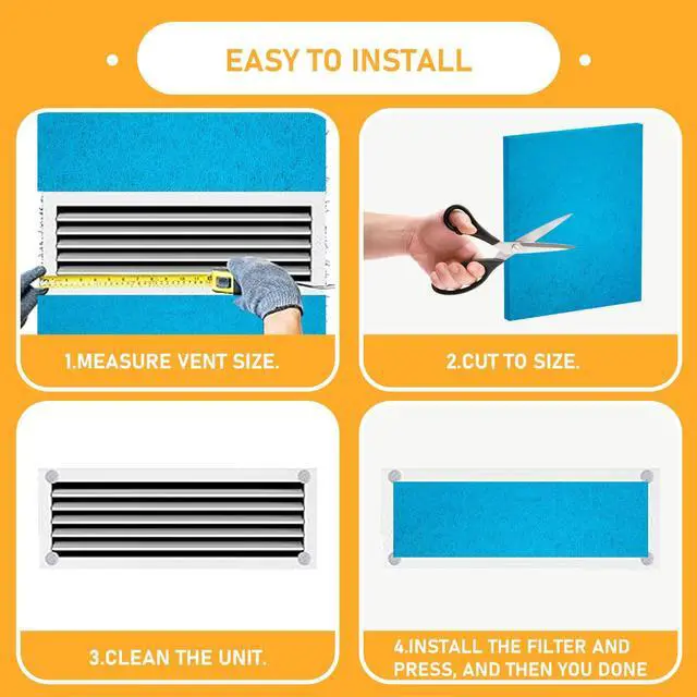 Alt view image 7 of 7 - 20x30x1 Reusable Air Filter Cut To Compatible with Furnace & Air Conditioner Washable Reusable High Air Flow Polyester Fiber Filter Media, 2 Pack (20" x 30" x 0.7" actual)