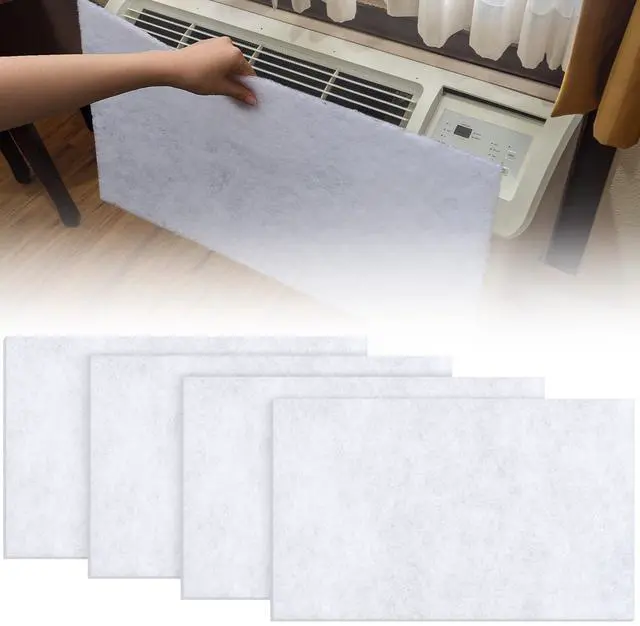Main image of 4 Pcs Air Conditioner Filter Replacement,24" W x 15" H x 1/4",Window Air Conditioner Filters,Universal Window Units for Remove Dust, Pollen, Pet Odors (White)