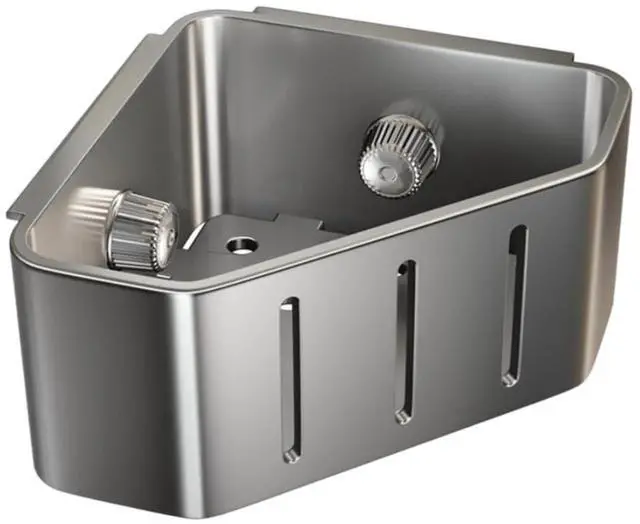 Main image of Sponge Holder for Kitchen Sink,Sink Caddy Organizer with Suction Cups,Strong Load-Bearing capacity Rustproof Triangle Kitchen Storage Rack for Right Angle Sink,Store Sponge,Soap, Stopper,Brush