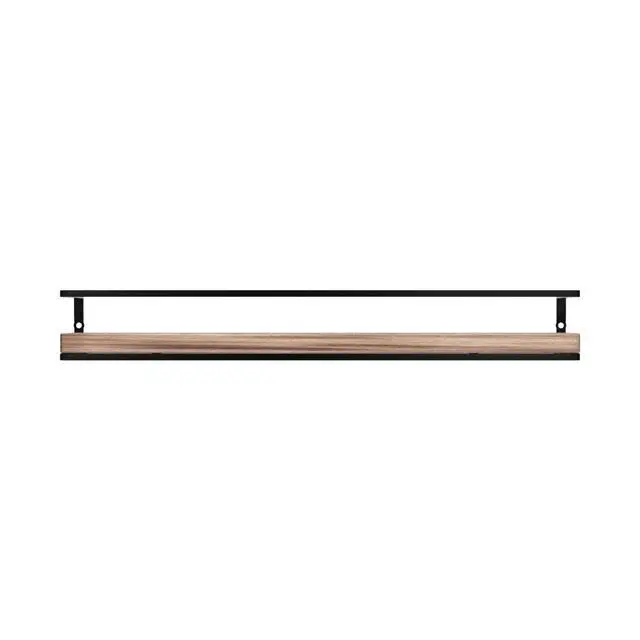 Alt view image 4 of 7 - Floating Shelves Wall Mounted Set of 2, Rustic Wood Wall Storage Shelves for Bedroom,Living Room,Bathroom, Kitchen Torched Wood