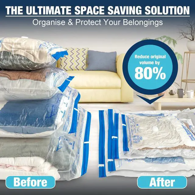 Alt view image 5 of 6 - Vacuum Storage Bags Jumbo and XXL, Extra Large Vacuum Seal Bags for Bedding Blankets Comforters Clothing (3J+3XXL)