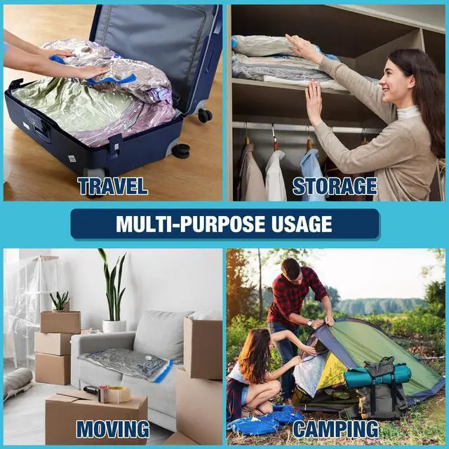Alt view image 4 of 6 - Vacuum Storage Bags Jumbo and XXL, Extra Large Vacuum Seal Bags for Bedding Blankets Comforters Clothing (3J+3XXL)