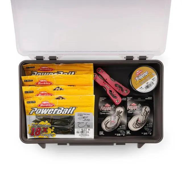 Alt view image 2 of 4 - StowAway 3700 Deep Open Stow Tackle Box, with Corrosion-Preventive Rustricor, Single Latch Design, Transparent DuraView Lid, Stackable Storage for Fishing Bait, Lures and Gear