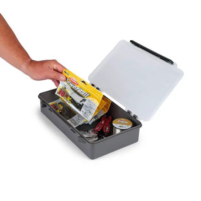 Alt view image 4 of 4 - StowAway 3700 Deep Open Stow Tackle Box, with Corrosion-Preventive Rustricor, Single Latch Design, Transparent DuraView Lid, Stackable Storage for Fishing Bait, Lures and Gear