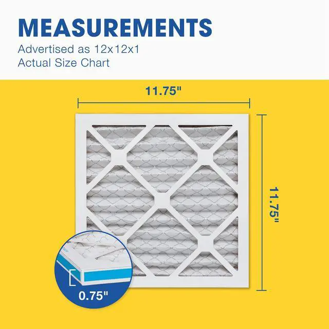 Alt view image 5 of 7 - Air Filter 12x12x1 MERV 8 AC Filter, HVAC, Furnace Filter, 4 Pack | ACTUAL SIZE (11.75 x 11.75 x 0.75) AC Filter, HVAC, Furnace Filter Captures Dust, Lint & Pollen MERV 8 (MPR 600)