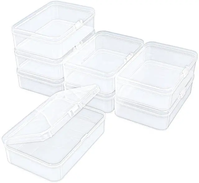 Main image of 8 Pack Rectangular Clear Plastic Storage Containers